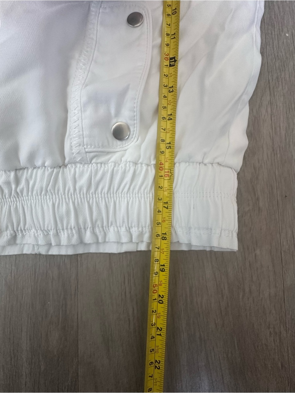 White House Black Market White Hooded Utility Jacket Lyocell Size Small WHBM 3/4 - Picture 7 of 8